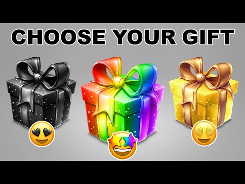 Choose Your Gift...! Black, Unicorn or Gold 🖤🌈💛 How Lucky Are You? 😱 QuizZone #chooseyourgift