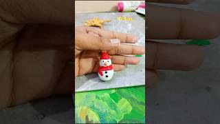 Snowman diy #shortsfeed #art #snowman #snowmandiyfromclay#claysnowman#christmas#judithartarchives