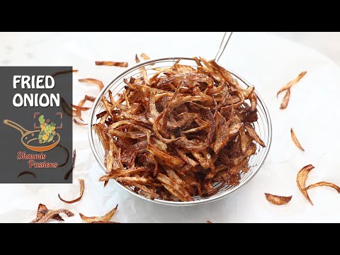 Fried Onion Recipe | How to make fried onions | Birista Recipe