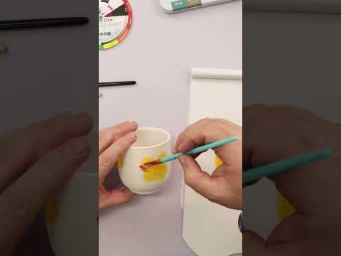 How to create a paint glaze with ceramic paints - watch the full video on our channel