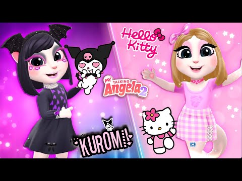 My Talking Angela'm 2 😻 || 💟 Hello Kitty 💗 VS Kuromi | New Update || Cosplay 🌈💋