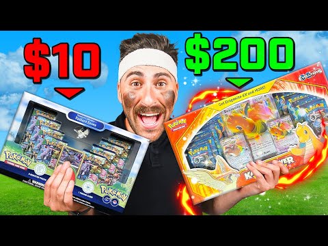 $10 vs $200 Pokemon Premium Boxes!