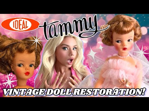 DOLL RESTORATION! IDEAL TAMMY DOLL! BARBIE CLONE? SEWING FOR VINTAGE DOLLS! HOW TO REPAINT!