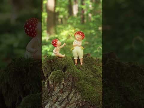 Little Toadstool Faeries (air dry clay sculpture)