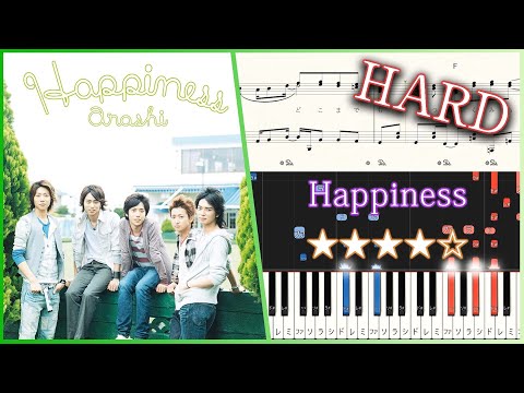 Happiness - ARASHI - Hard Piano Tutorial + Sheets【Piano Arrangement】