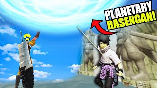 Using the PLANETARY RASENGAN on Sasuke