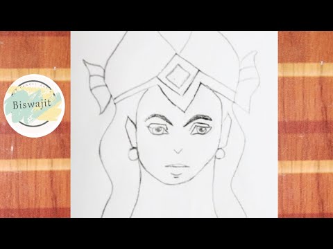 lord krishna face drawing | Krishna ji drawing | Easy Drawing | pencil drawing of krishna