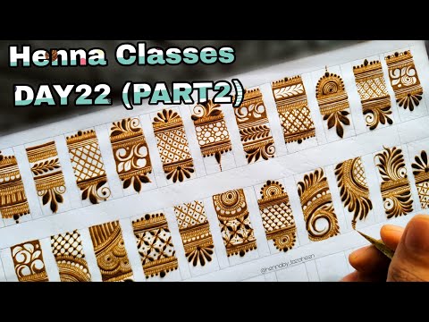 Tazaheen Henna Classes Day 22 (PART 2) ||Learn Detailed Henna with Tazaheen Henna Classes 2023