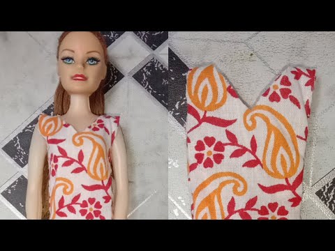 Diy Barbie long dress making