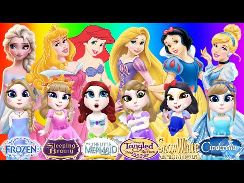 My Talking Angela 2 😻 || Disney Princesses | New Update || Cosplay