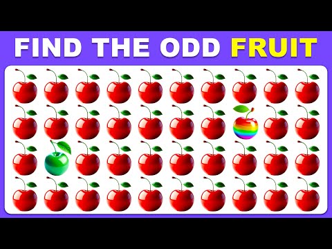 Find the ODD One Out - Fruit Edition 🍏🥑🍓 Easy, Medium, Hard - 30 Ultimate Levels | QuizZone