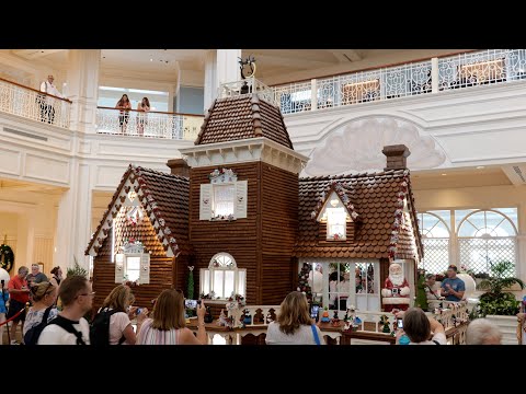 Disney's Grand Floridian Resort 2024 Gingerbread House & Christmas Tree | Walt Disney World 2024