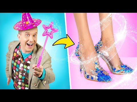 Magical Shoe Makeover into Elsa-Inspired Royal Boots👠 | DIY Crafts by Slick Slime Sam's Maker World