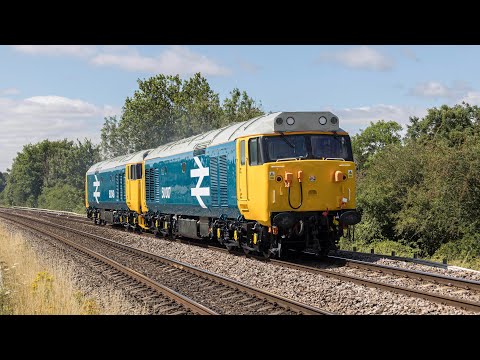 Newly Painted 50007 + 50049 through Mortimer 09/08/2024