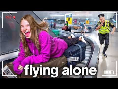 FLYING ALONE Without Parents For First Time *Hidden Camera*