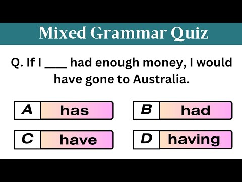 Mixed English Grammar Quiz For Beginners l Grammar Guardian