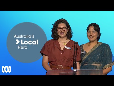 Vanessa Brettell, Hannah Costello accept the 2024 Australian Local Hero award | AOTY | ABC Australia