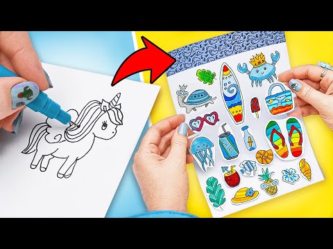 How to Make DIY Stickers at Home! Easy School DIYs