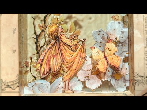 6 mins | Trimming an autumn vintage fairy sticker 🍂