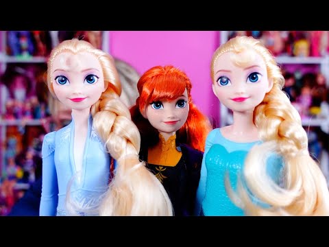 Disney Frozen Mattel Elsa and Anna Dolls & Frozen Snow Reveal