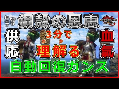 3分で理解る！自動回復型ガンランス装備を2つ紹介【モンハン:サンブレイク】【VOICEVOX解説】