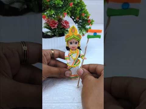 Reverse Play⏪ Mother Of India🥰💕Tri Colour Bharat Matha Making With Clay🇮🇳💕Love India🇮🇳💕#republicday