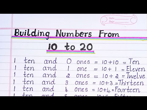 Building numbers from 10 to 20