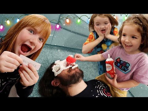 CRAZY CHRiSTMAS CHALLENGES!! Adley Niko & Navey play Santa Says, Reindeer Dad, and Fun Family Games!