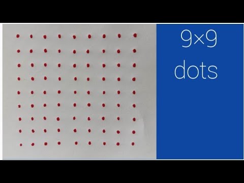 9×9 dot easy daily muggulu | simple kolam with dots |  Friday rangoli designs |easy dot kolam |