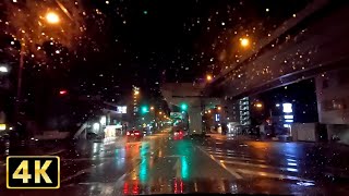 【睡眠用】4K深夜の雨ドライブの音で眠る 2時間42分