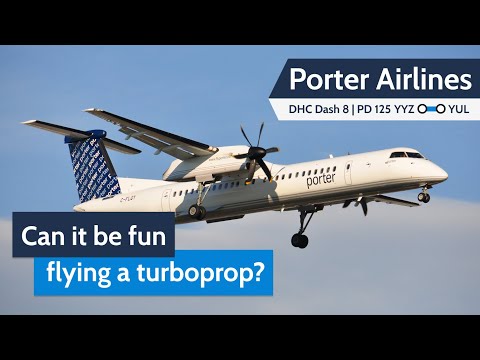 Flying a plane that's almost like a fancy bar - the Porter Dash 8 Turboprop Experience