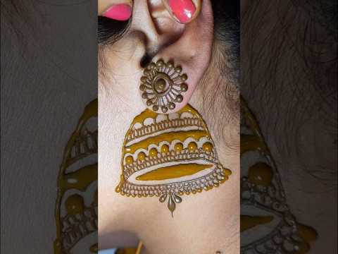 Beautiful mehandi jhumka design #mahashivratri #special #2025 #viralshorts #shorts #mehndidesign