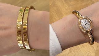 New Cartier Medium bracelet & Baignoire watch review