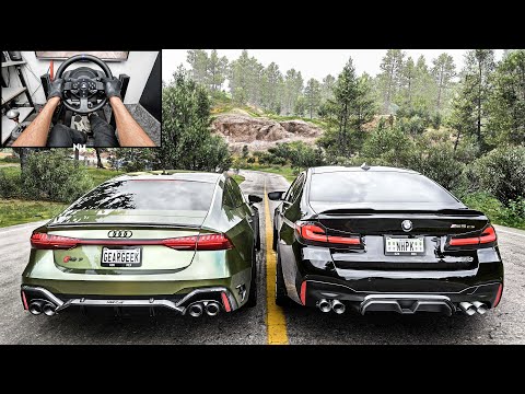 BMW M5 CS & Audi RS7 Sportback CONVOY | Forza Horizon 5 | Steering Wheel Gameplay