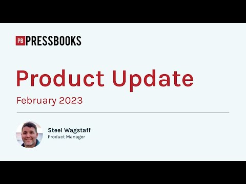 February 2023 Pressbooks Product Update