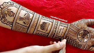 Amazing detailed full bridal mehndi design for hands| How to apply easy bridal mehndi| Dulhan mehndi