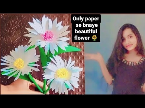 Beautiful paper sunflower tutorial | Diy small paper flower for room decoration .