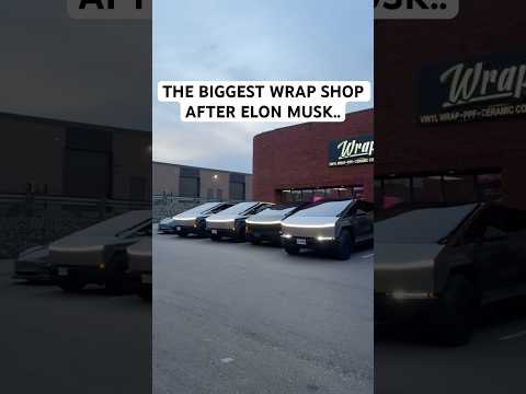 The Biggest Wrap Shop After Elon Musk Dropped The Cybertruck..😮 #cybertruck #elonmusk #carwrap #wow