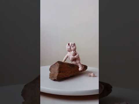 Mísho The Little Peanut Thief (Air dry clay sculpture)