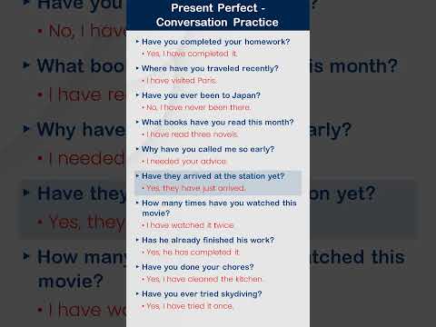 English Conversation Practice | Present  Perfect Tense | English Speaking Practice