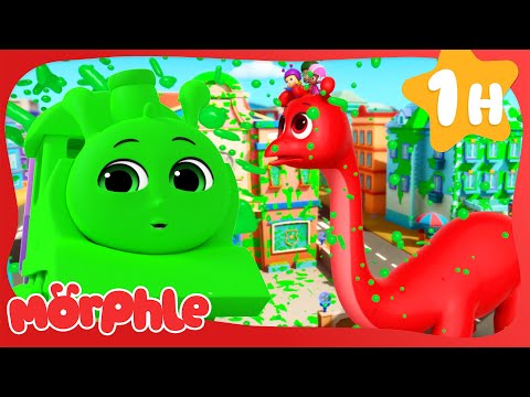 1 Hour of Green Splatter Adventures 🌿🎨| Morphle and Mila | Moonbug Kids