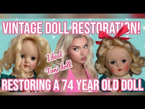 VINTAGE DOLL RESTORATION! IDEAL TONI DOLL! Washing and restoring a Toni doll!