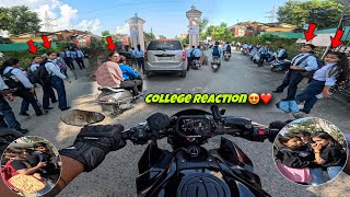 First Day in College With Kawasaki z900 😍 | Public Reaction on Superbike