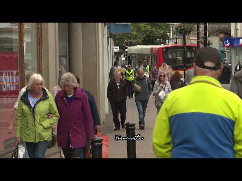 HD Stock Footage | Ayrshire | Ayr | High Street | Scotland | Shoppers | Retail | PT01R14 083