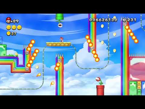 "Flaming Hot Rainbow Galore" | NSMBU Custom level