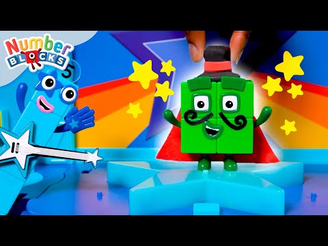 Top of the Blocks - Numberblock Four's Thanksgiving Show! | Toy Play & Count | @Numberblocks