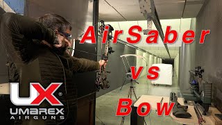 Umarex AirSaber Elite X2 and AirSaber vs Compound Bow Energy