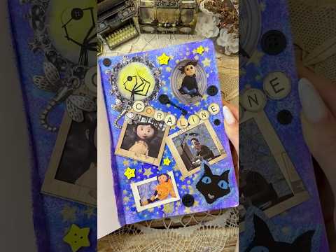 ASMR journal Coraline🔮🐈‍⬛✨🗝️🌑|#asmr #journal #journaling #scrapbooking #fyp #diy #coraline