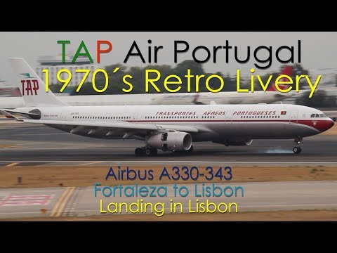 TAP Air Portugal Retro Livery | A330-343 Landing in Lisbon | TP36 Fortaleza to Lisbon