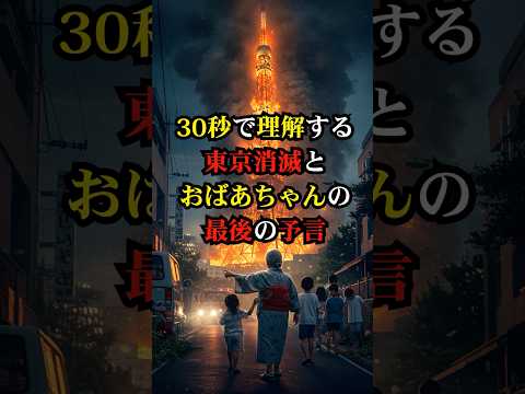 30秒で理解する東京消滅とおばあちゃんの最後の予言【都市伝説 予言 雑学 怪談 2025年 】【予告編】